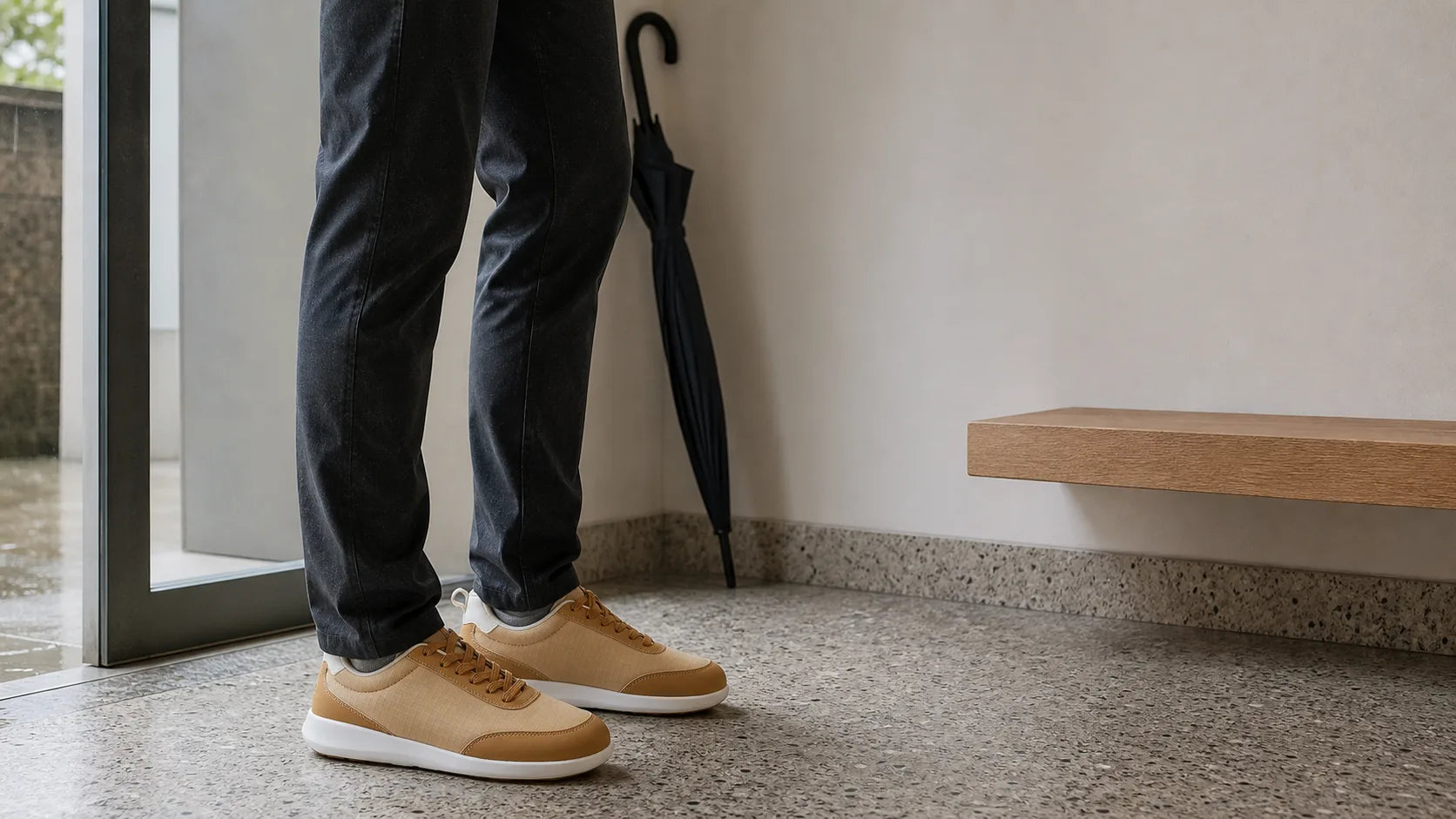 Footle Water-Resistant in an everyday entrance setting